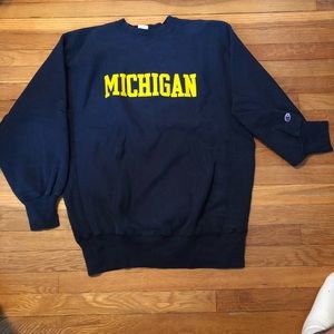 VINTAGE CHAMPION REVERSE WEAVE MICHIGAN CREW NECK